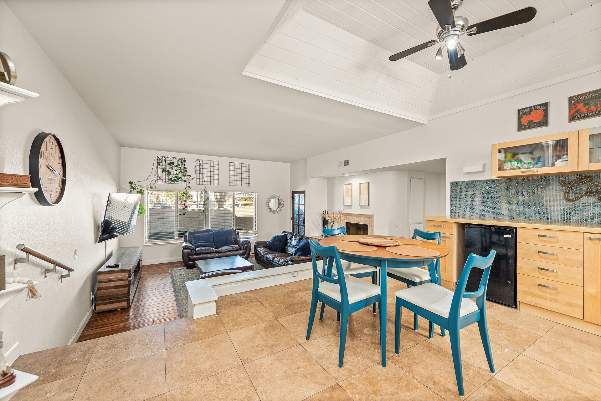 3162 Darby Street #110 living room with high ceilings, Simi Valley
