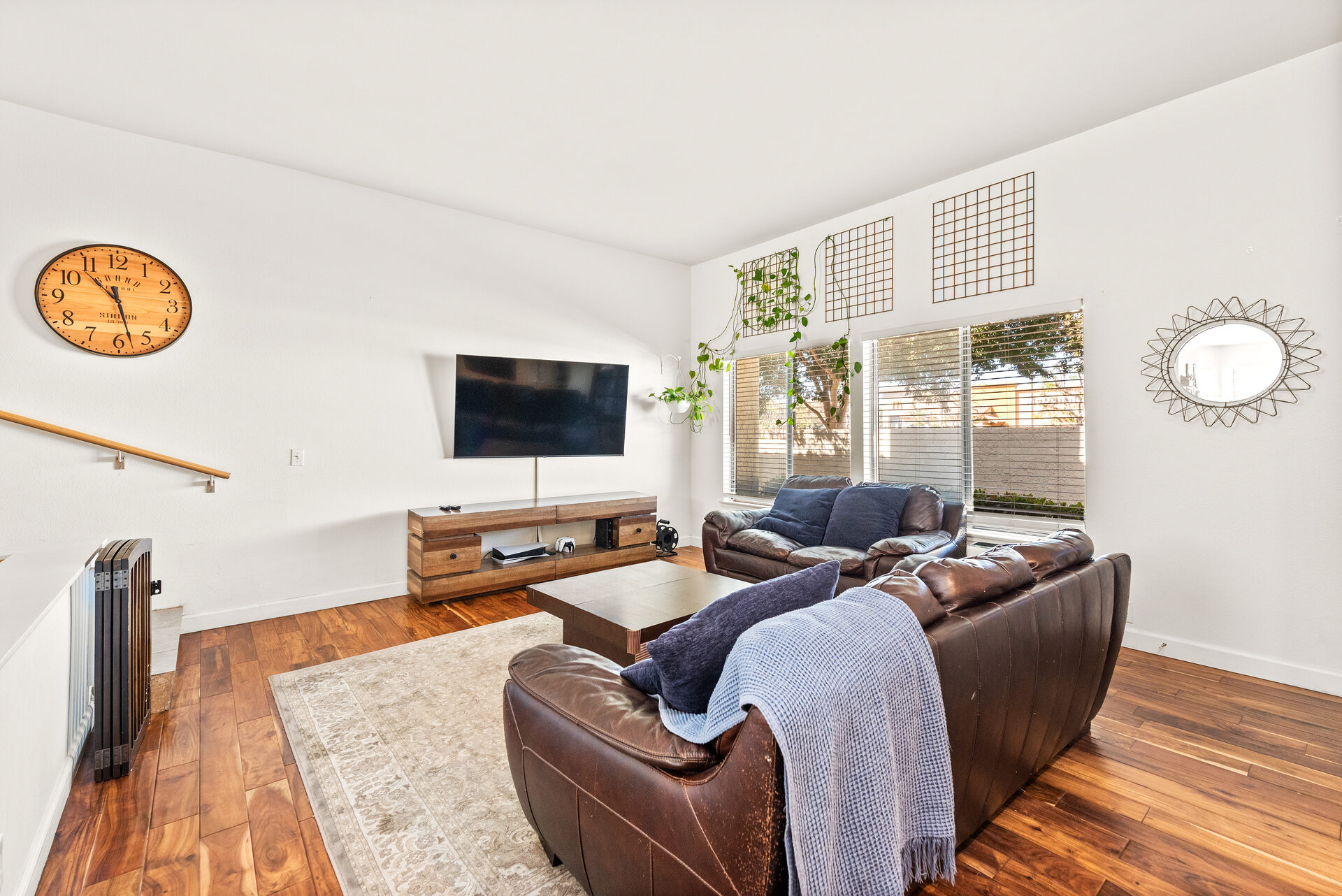 Family room · hardwood and fireplace