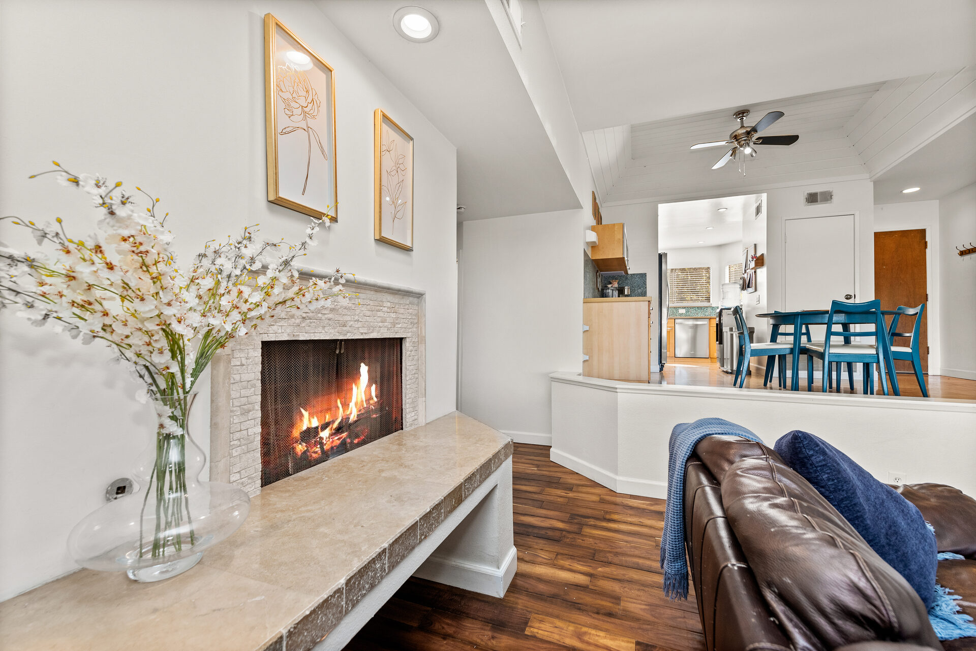 Family room · fireplace with gas starter